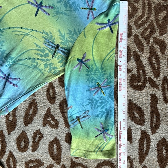 Take Two Clothing Co. Dragonfly Novelty print Top Womens XL 100% Cotton Shirt - Picture 7 of 9
